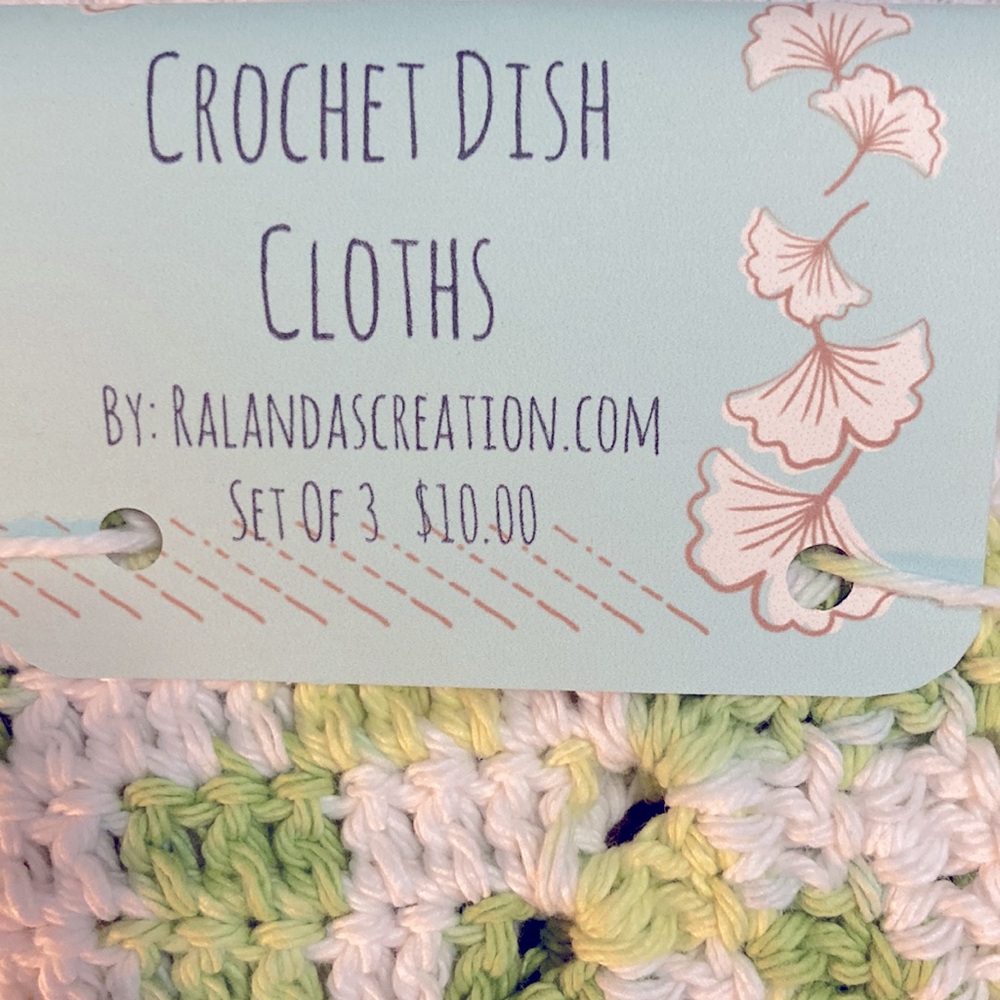 Dish Cloths Crochet Set of 3
